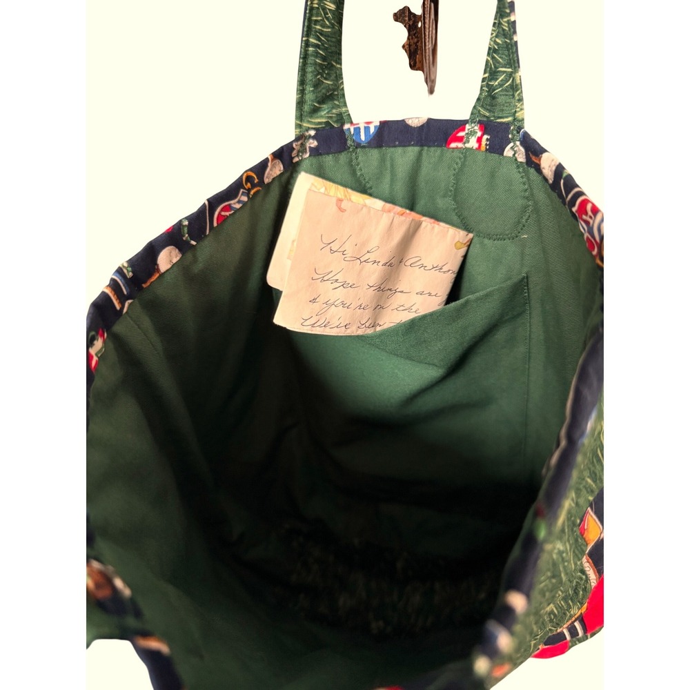 Handmade Quilted "Tee Time" Golf Tote Bag includes Provenance Letter & Patchwork - Picture 5 of 5